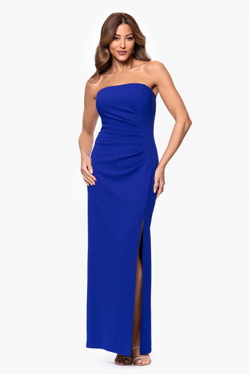 Xscape Evenings "Anne" Scuba Crepe Strapless Dress 6816X