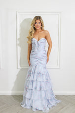 Sherri Hill Fit and Flare Floral Print Prom Dress 57865