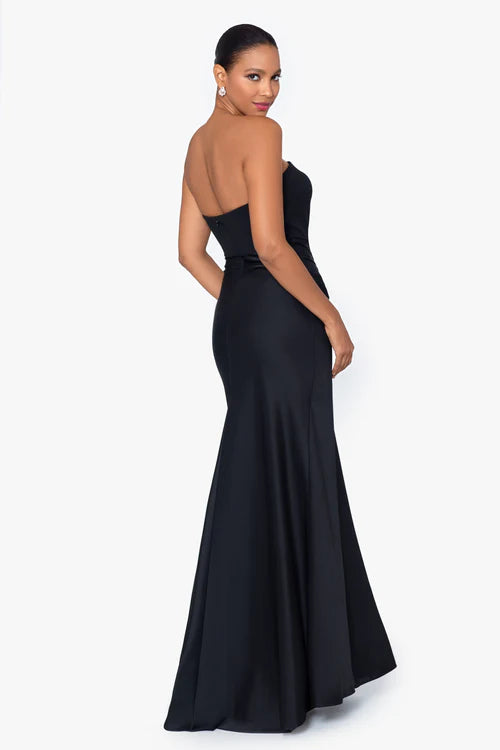 Betsy & Adam "Jess" Satin Strapless Dress A26567 Betsy & Adam "Jess" Satin Strapless Dress A26567