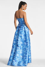 Sachin & Babi Strapless Floral "Giovanna" Dress
