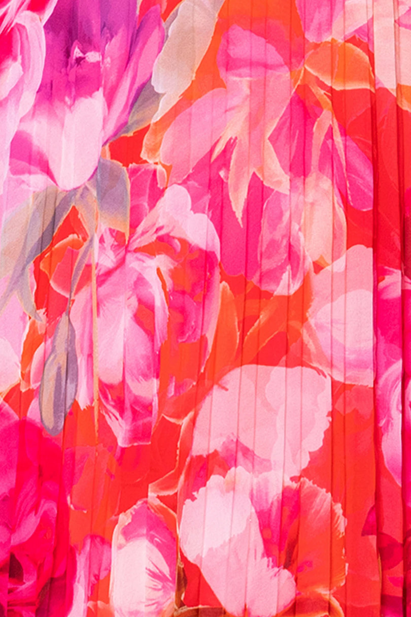 Xscape Evenings "Eva" Chiffon Floral Print Halter Dress 6710X