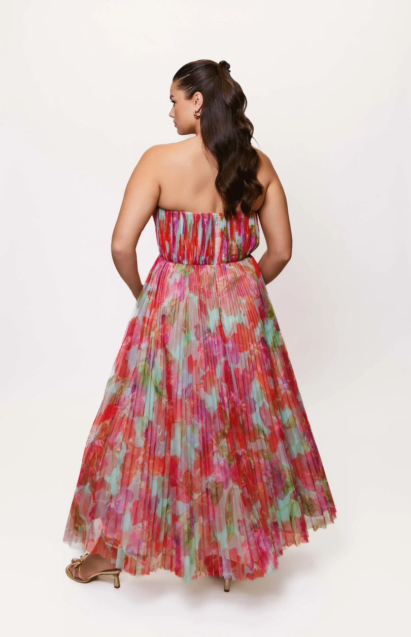 Hutch "Corene" A-line Floral Midi Dress 11331 Hutch "Corene" A-line Floral Midi Dress 11331