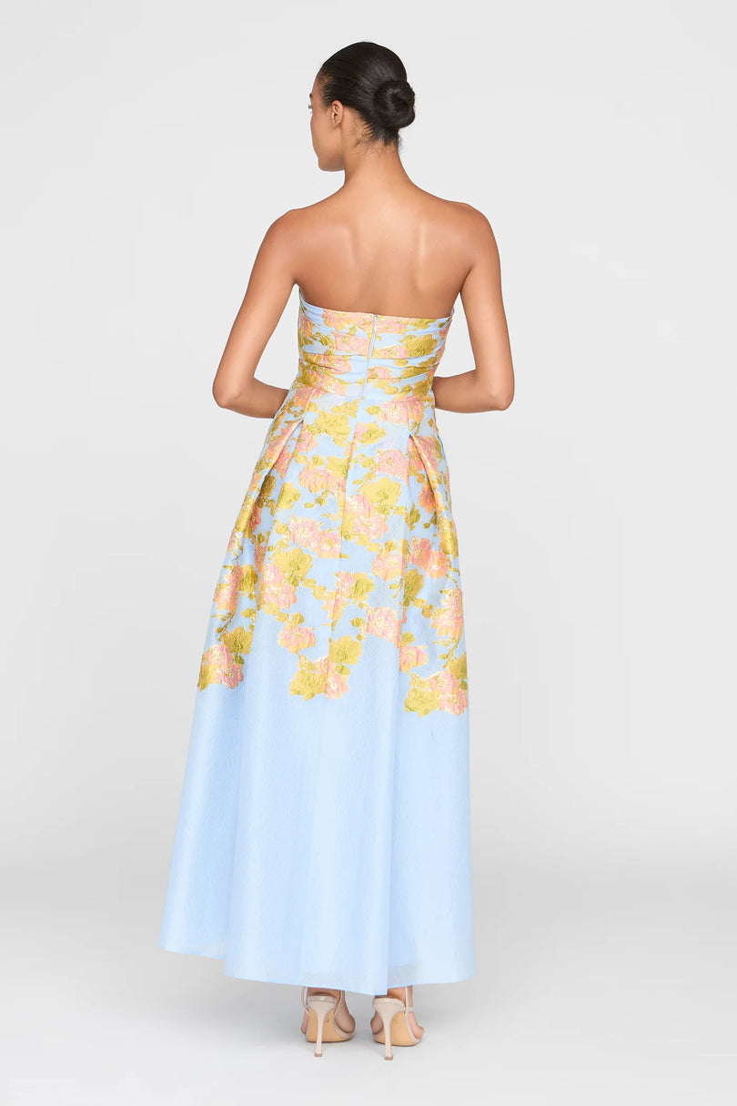 Theia Couture Strapless Floral Jacquard Dress 88115763
