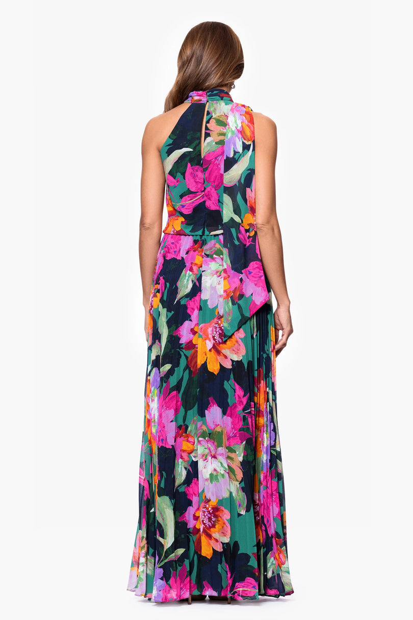 Xscape Evenings "Gia" Floral Print Chiffon Dress 6901X