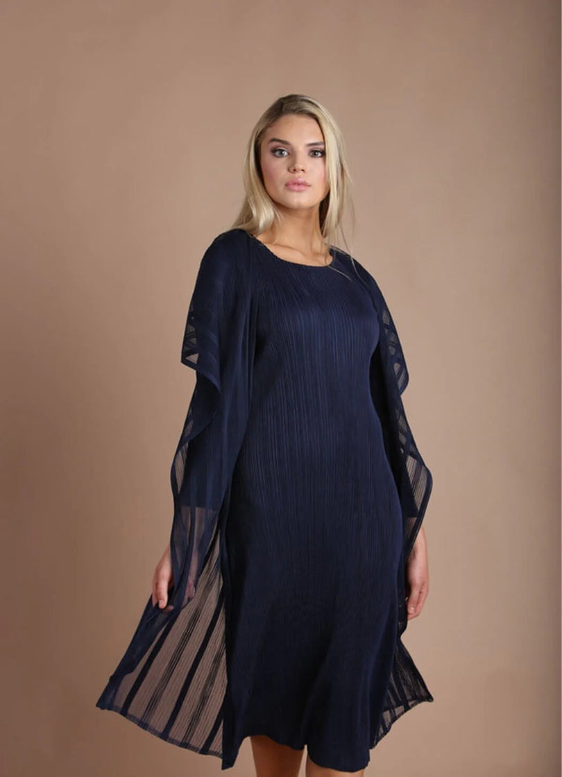 Journey Plissé Midi Dress with Jacket D2812