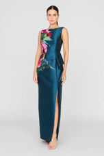 Kay Unger Bateau Neckline Long Dress 55113233