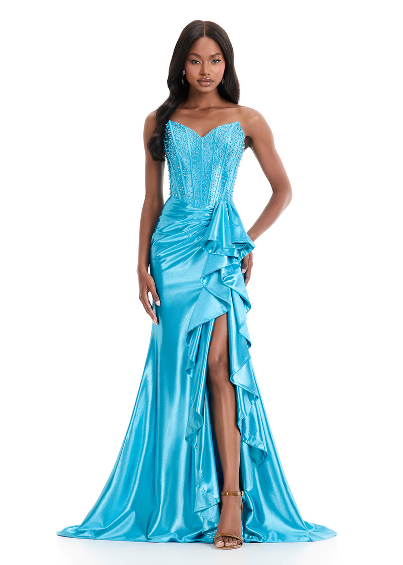 ASHLEYlauren Tight Jersey Prom Dress 12240 ASHLEYlauren Tight Jersey Prom Dress 12240