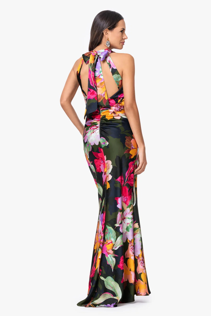 Xscape Evenings Floral Halter Dress 7717X Xscape Evenings Floral Halter Dress 7717X