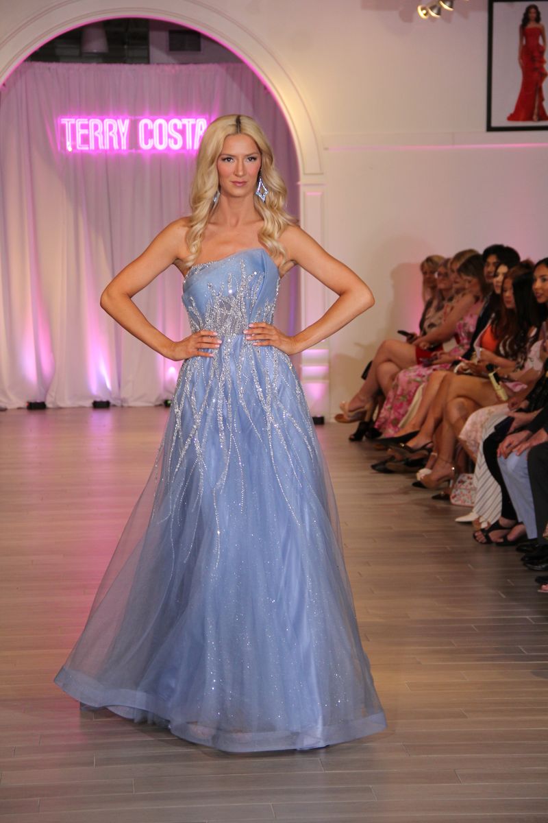 Terry Costa Exclusive Strapless A-Line Dress 18976A