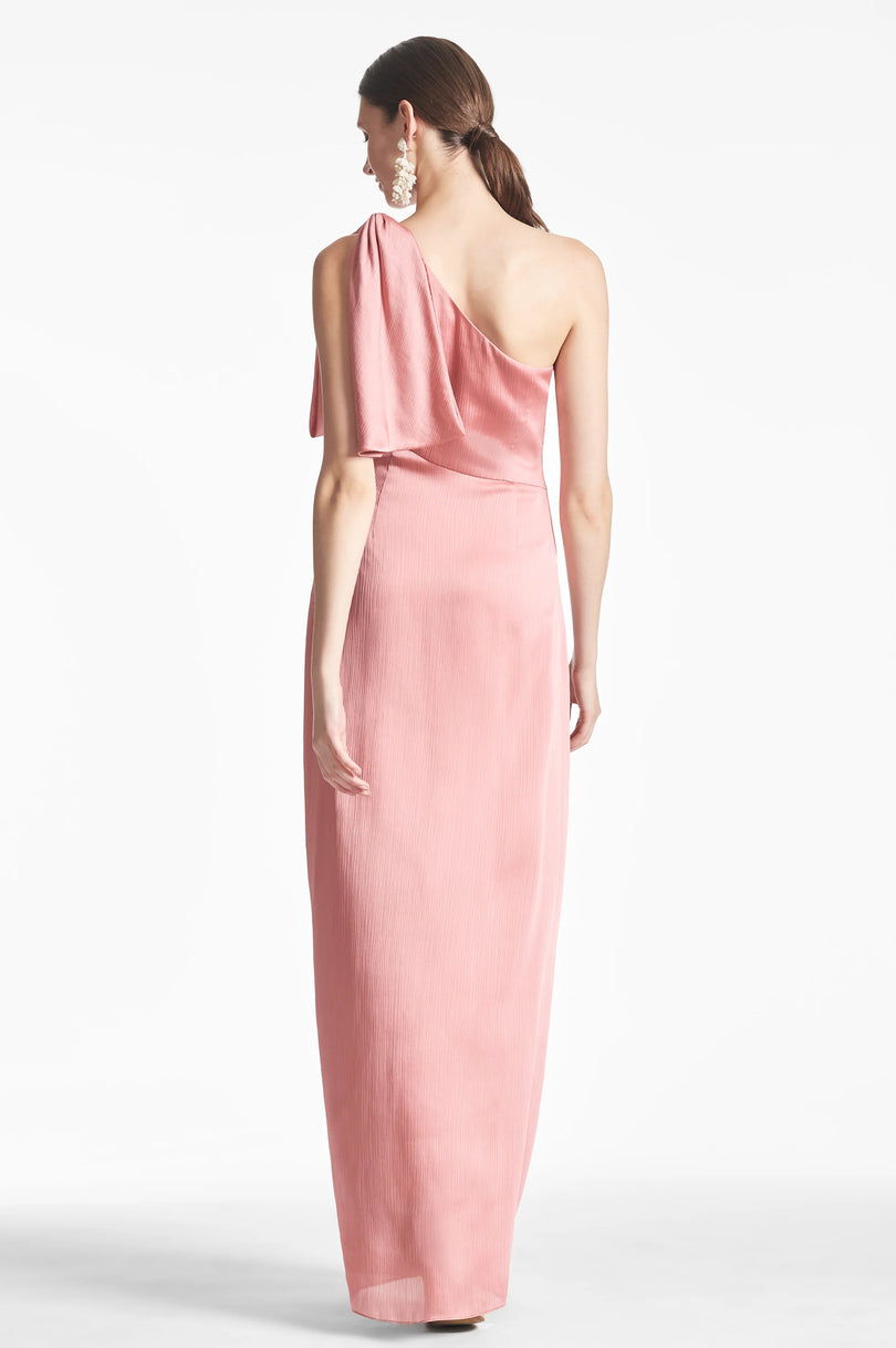 Sachin & Babi "Chelsea" One Shoulder Bow Gown