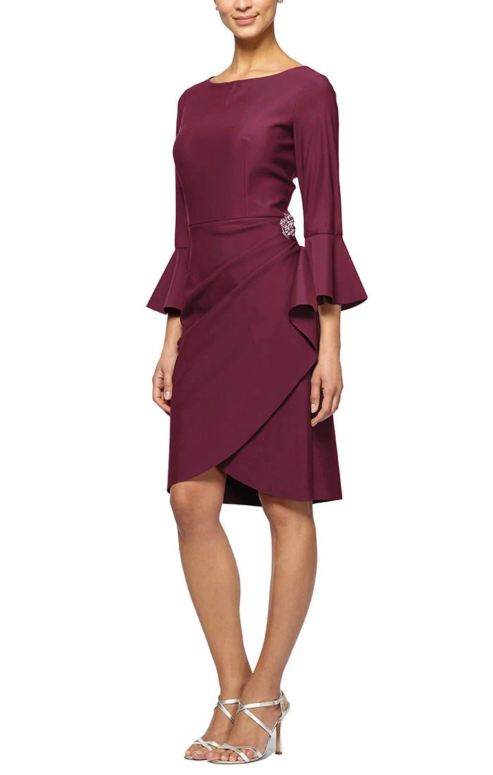 Alex Evenings Cocktail Dress with Bell Sleeves 134183 Terry Costa
