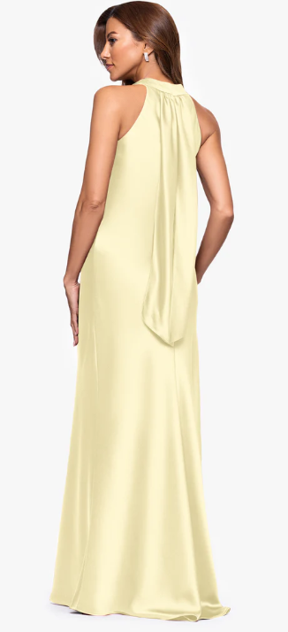Xscape Evenings Halter Satin Evening Dress 6247X Xscape Evenings Halter Satin Evening Dress 6247X