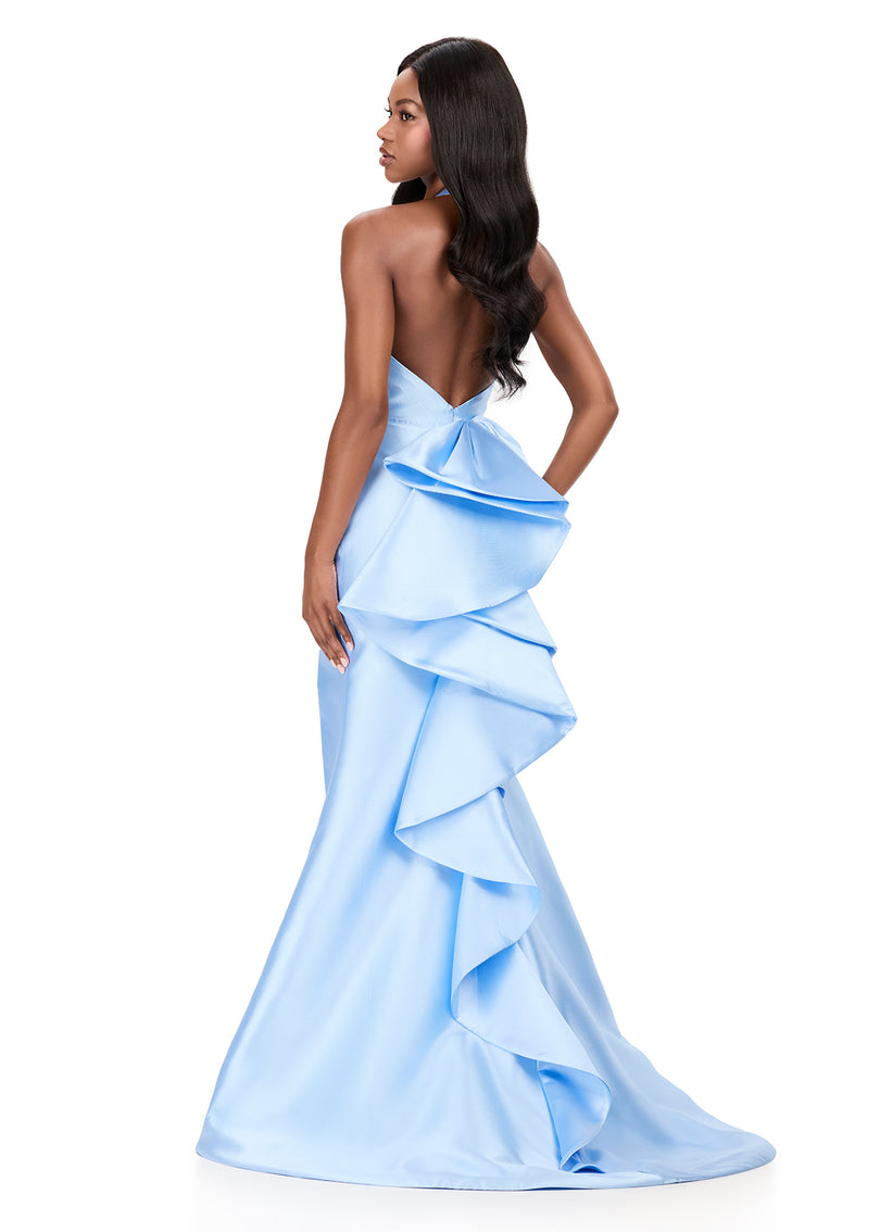 ASHLEYlauren Halter Mikado Prom Dress 12214