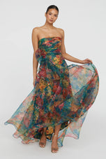 Theia "Leora" Rosette Ruffle Gown 88114353