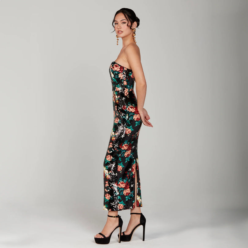 Helsi Strapless Sequin "Leslie" Midi Dress DR6149 Helsi Strapless Sequin "Leslie" Midi Dress DR6149