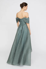 Theia Couture Off-the-Shoulder High Low Dress 88114984