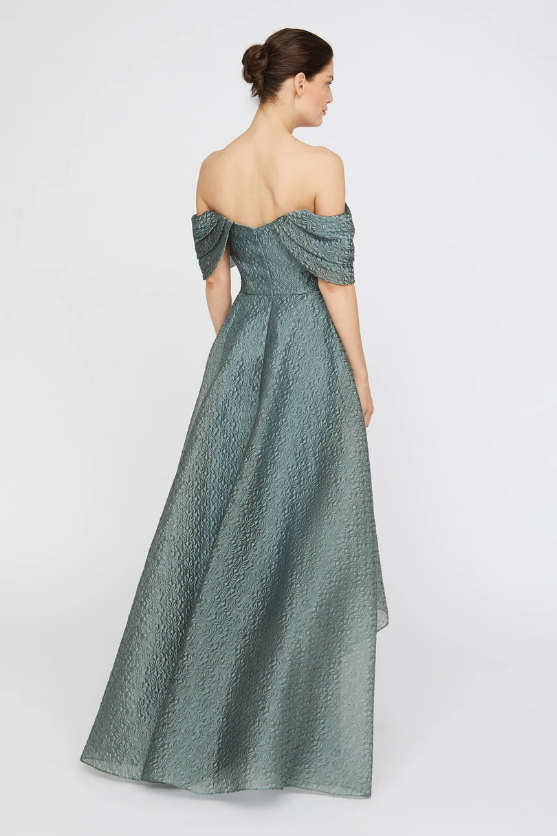 Theia Couture Off-the-Shoulder High Low Dress 88114984