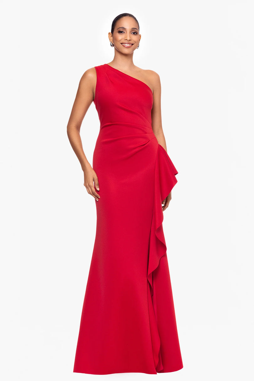 Xscape Evenings One Shoulder Gown with Ruffle 6620X Xscape Evenings One Shoulder Gown with Ruffle 6620X