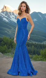 Blondie Nites Shimmer Strapless Dress 4720BN