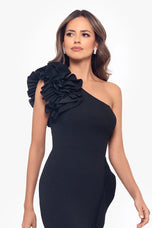 Xscape Evenings "May" Midi Asymmetrical Dress 6344X