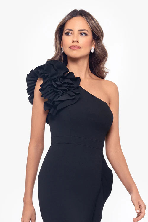 Xscape Evenings "May" Midi Asymmetrical Dress 6344X