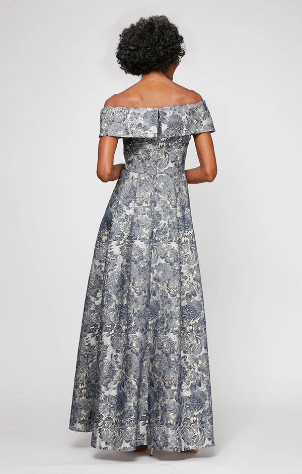 Alex Evening Off the Shoulder Floral Long Dress 8181157