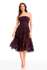 Dress the Population "Kailyn" Strapless Lace Midi Dress DDR366