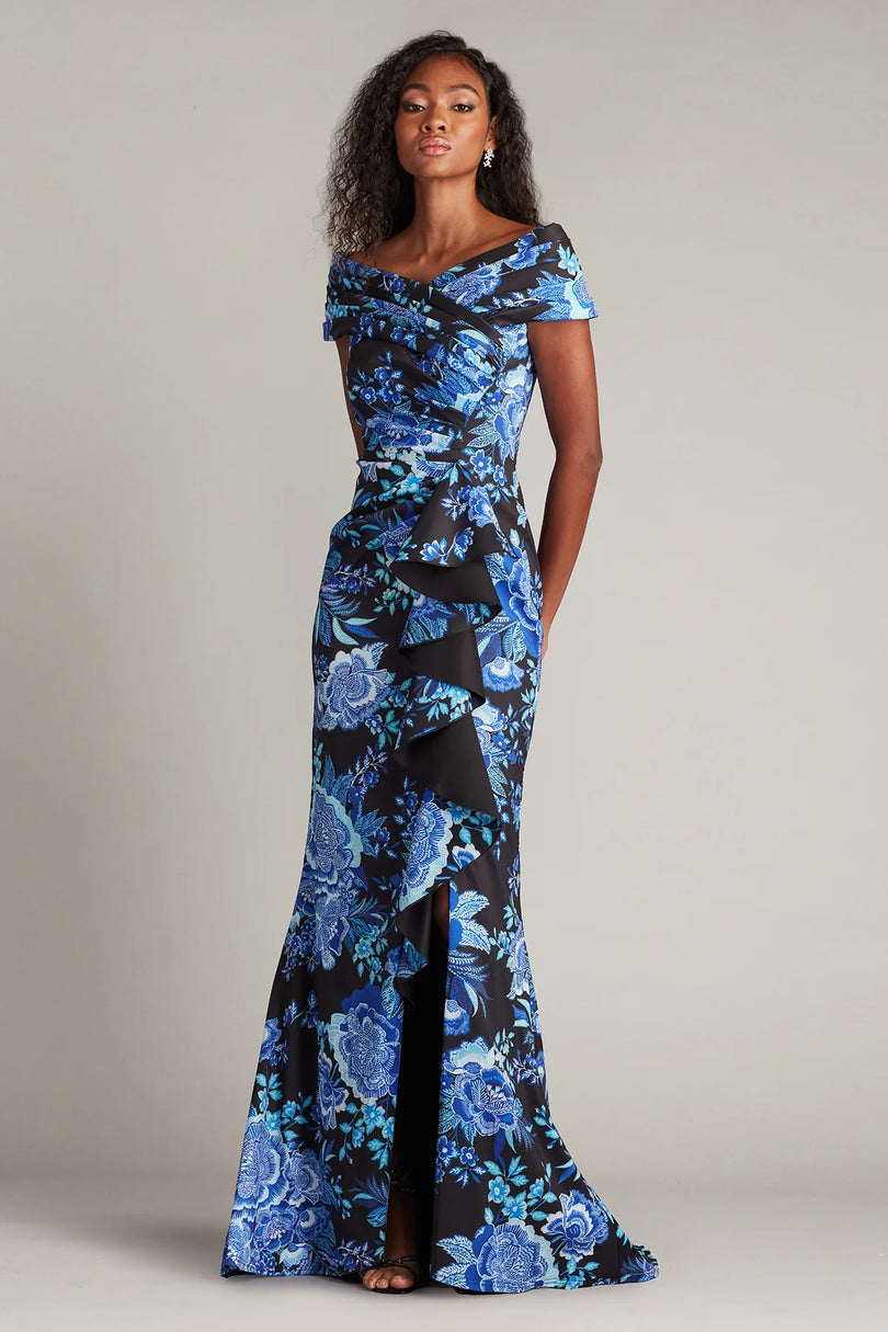 Tadashi Shoji Off-the-Shoulder Floral Print Dress CII25478L