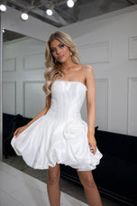 Sherri Hill Strapless Bubble Hem Homecoming Dress 58073
