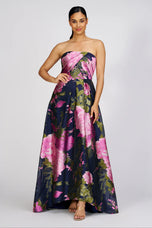 Kay Unger Strapless Floral Print 55113256