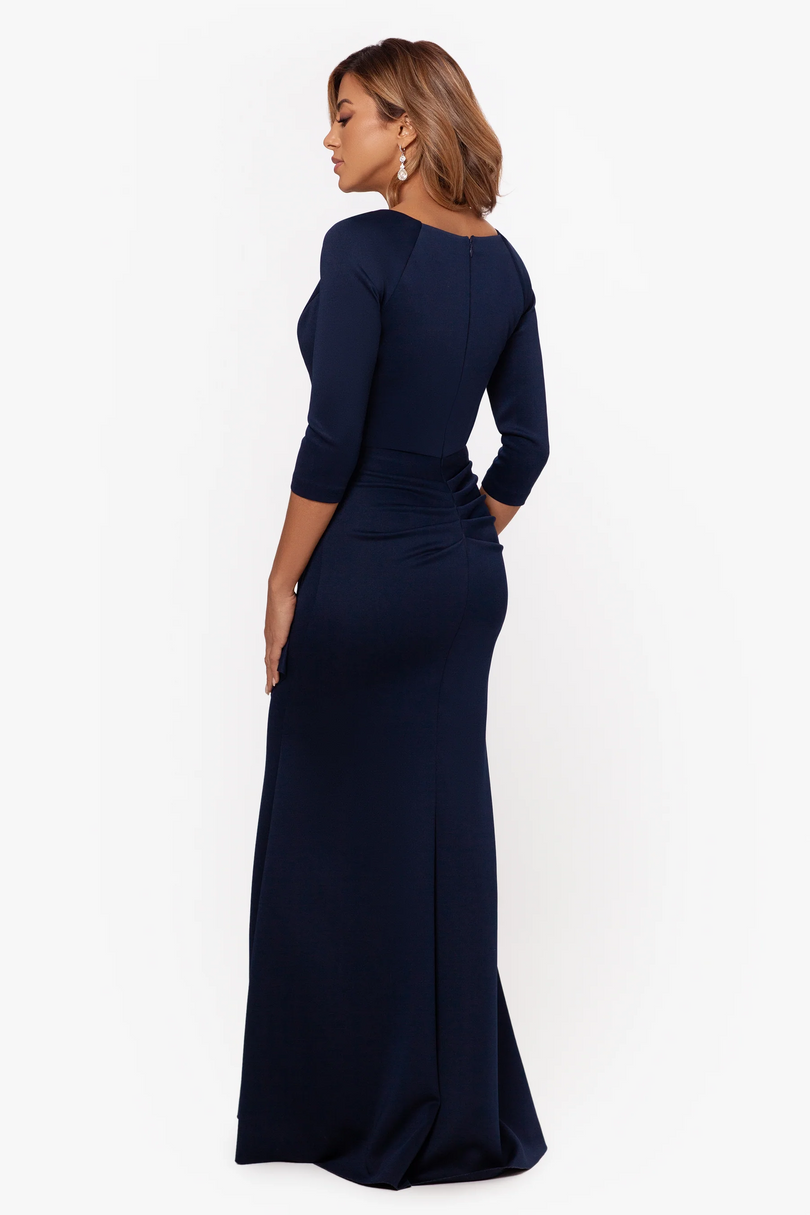 Xscape Evenings "Lexi" Ruched Scuba Evening Dress 4452X Xscape Evenings "Lexi" Ruched Scuba Evening Dress 4452X
