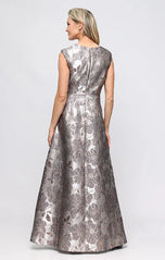 Alex Evening Jacquard Long Evening Dress 8181284