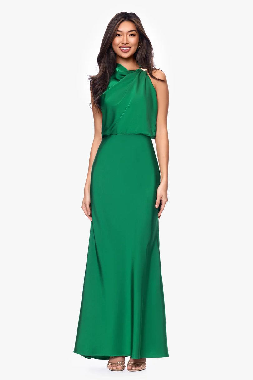 betsy adam green dress Betsy and Adam Long Green Prom Dress A25610 Green / 2