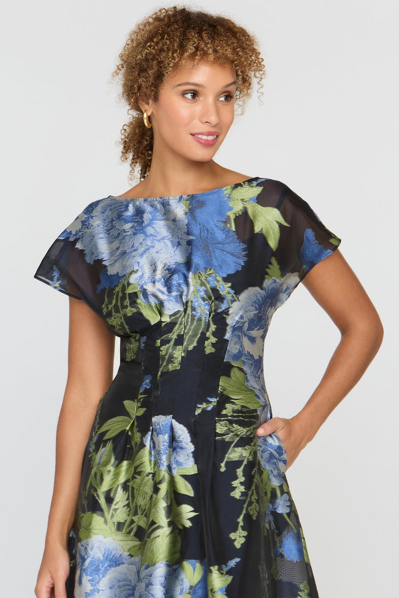 Kay Unger "Florene" Tea Length Dress 55115637