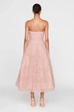 Theia Couture Strapless Midi Dress 88115776