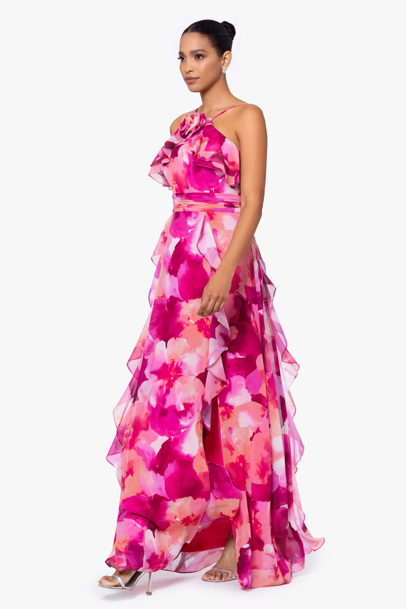 Xscape Floral Maxi Dress 6245X