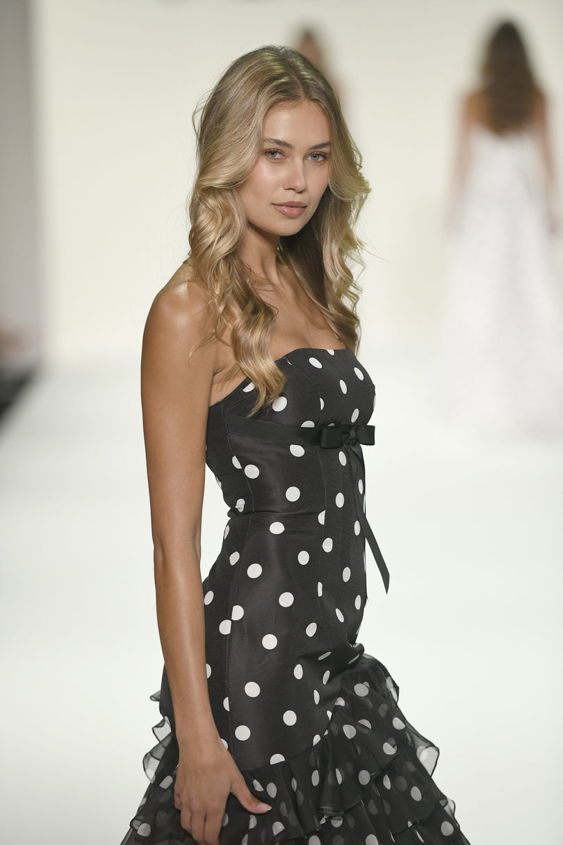 sheri hail spot chiffon dress white Sheri Hail Spot Chiffon Dress White