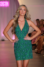 Ava Presley Beaded Cut Out Homecoming Dress 47343