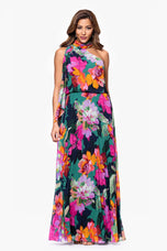 Xscape Evenings "Gia" Floral Print Chiffon Dress 6901X