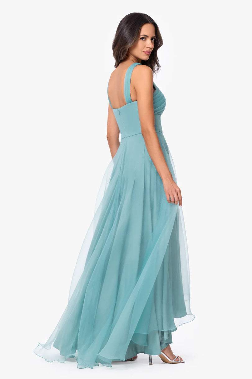 Betsy & Adam Organza Long Evening Dress A28056 Betsy & Adam Organza Long Evening Dress A28056