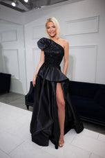 Terry Costa Exclusive Asymmetrical A-line Dress 20276