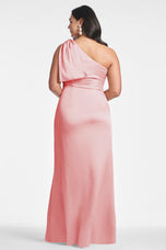 Sachin & Babi "Chelsea" One Shoulder Bow Gown