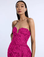 BCBG Strapless 3D Floral Mini Dress 79114195