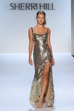 Sherri Hill Sequin Open Back Prom Dress 58860