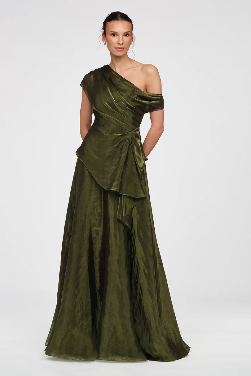 Theia Couture Organza Long Evening Dress 88114374