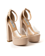 Diverse Shoes PL Lucite Platform Chunky Heel