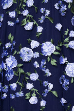 Xscape Evenings "Trina" 3D Embellished Floral Midi Dress 6829X