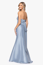 Betsy & Adam Fitted Strapless Long Evening Dress A27723