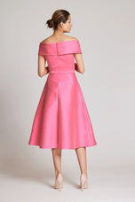 Teri Jon Stretch Gazar 3D Flower Trim Cocktail Dress 239224
