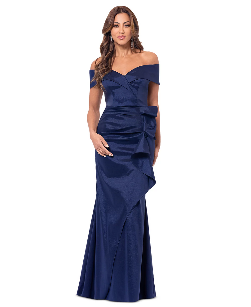 Xscape Evenings Off the Shoulder Taffeta Evening Gown 6416X Xscape Evenings Off the Shoulder Taffeta Evening Gown 6416X
